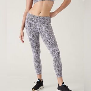 Athleta ULTIMATE STASH HIGH RISE 7/8 TIGHT Camilla Water Violet NWT $119 XL